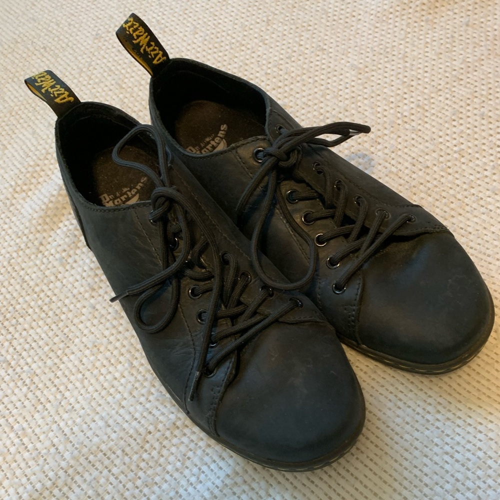 COPY - Doc marten black colored shoes .